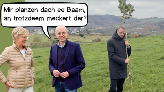 ▲ D'Regierung planzt en Argument.