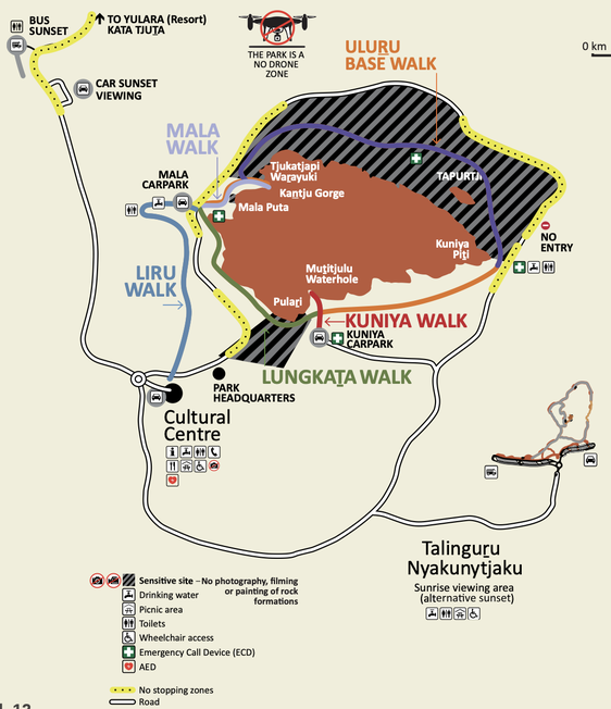Plan du parc d'Uluru