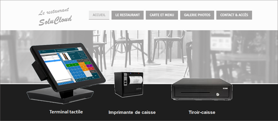 Offre spéciale restaurant traditionnelle : location caisse enregistreuse tactile + site web