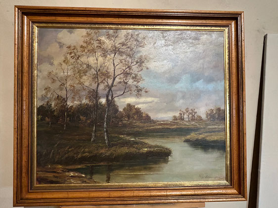 R.C. von Aufwind Restaurierung eines Ölgemäldes Atelier Aufwind in Freienried