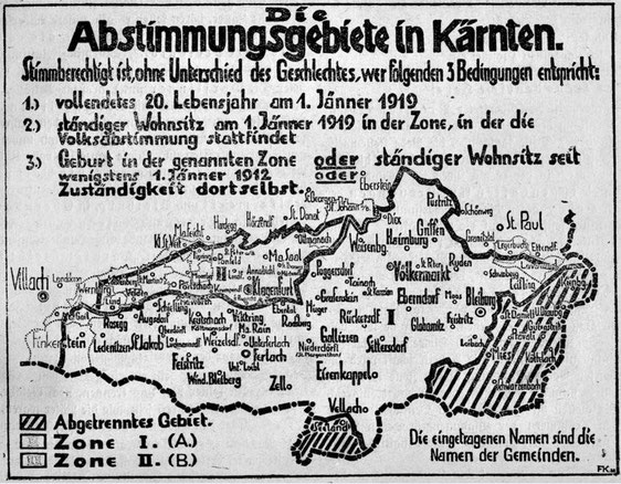 Die Abstimmungszonen A und B mit den Bedingungen für das Stimmrecht