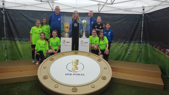 Unsere Jüngsten beim FVM-Cup im Rahmen des DFB-Pokalfinales der Frauen. Foto: Pfaff