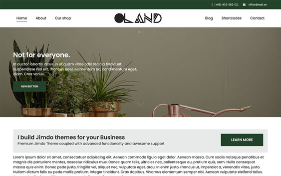 The new Jimdo template with professional and modern design - Oland is-100 jimdo-template