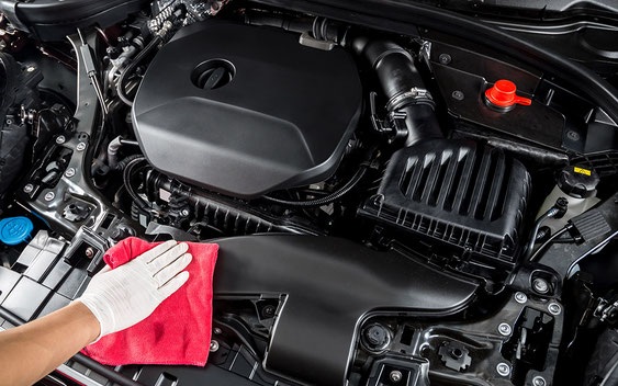Motorraumwäsche mit Versiegelung Autopfelge