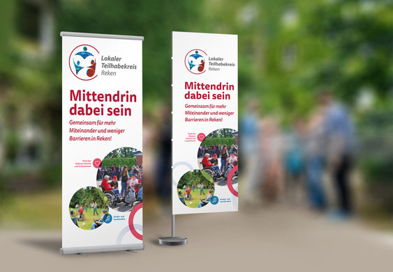 Displaybanner für den lokalen Teilhabekreis Reken – Satzdruck GmbH