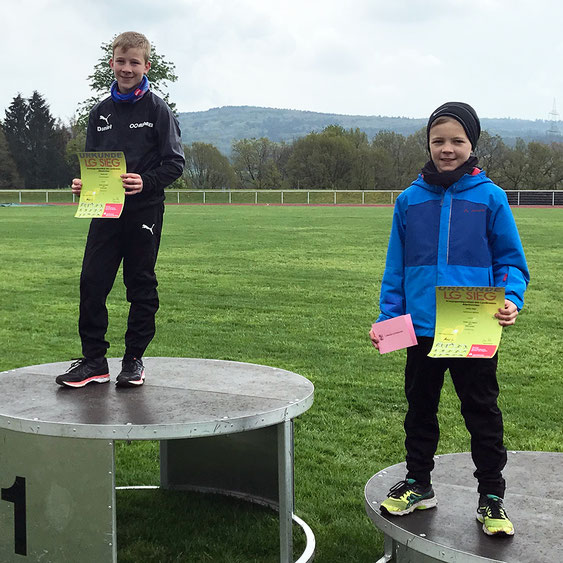 Siegerehrung Daniel (1.Platz) und Julius Hehn (3.Platz)