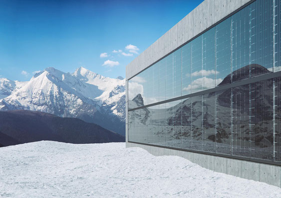 Solarfassade mit Premium Solarglas