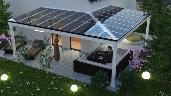 Alu Terrassendach Uber Eck Solarcarporte De
