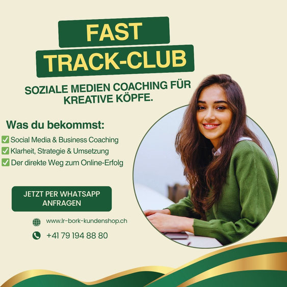 Fast Track Club – Social Media & Business Coaching für selbstständig denkende Menschen
