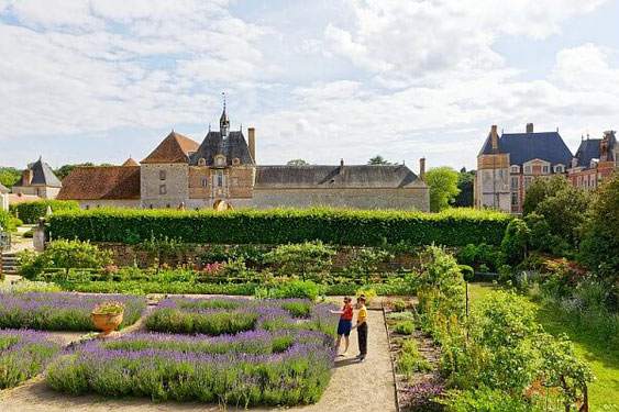 Gemüsegarten des Schlosses La Bussière im Loiret