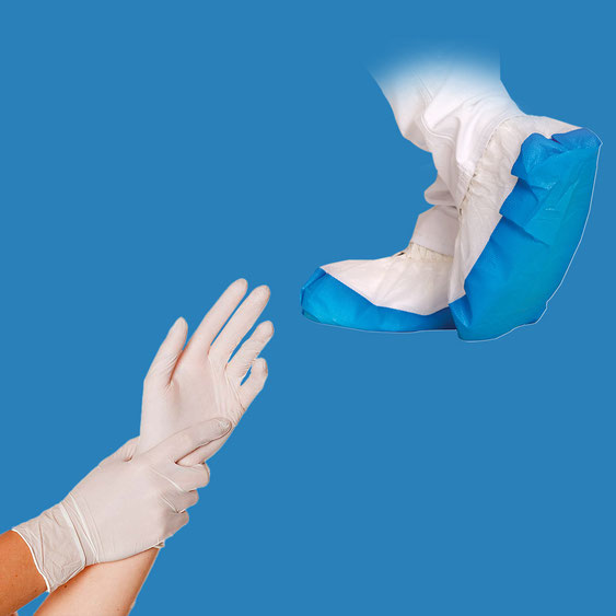 Wegwerpoverschoenen en -handschoenen