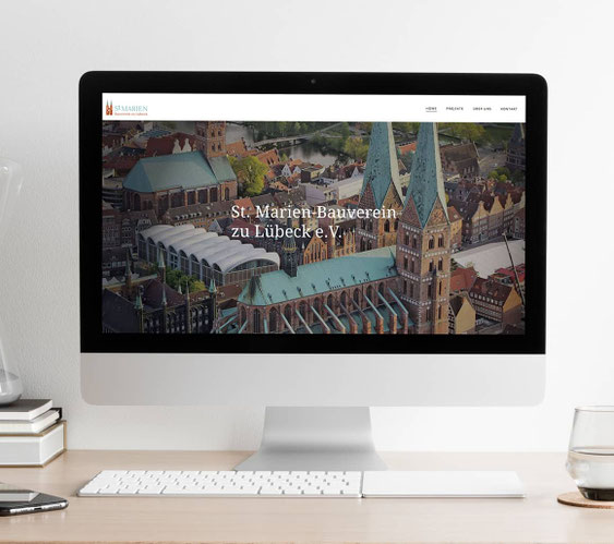 Webdesign für den St. Marien-Bauverein zu Lübeck e.V. | Andrea Barzen · Visuelle Kommunikation · Aachen