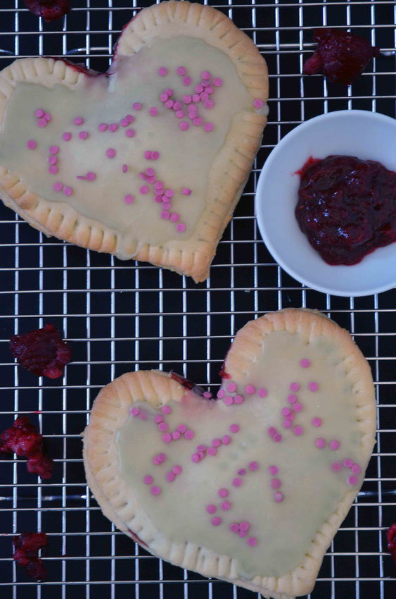 Herz-Poptart mit TeeBeeren-Füllung, vegan