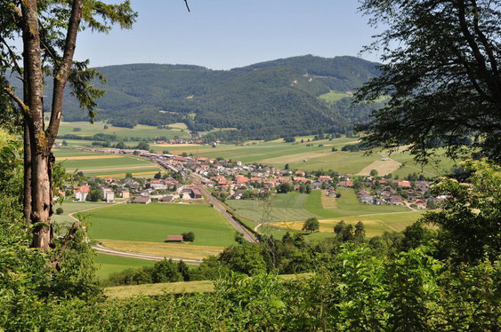 The village of Glovelier in Haute-Sorne