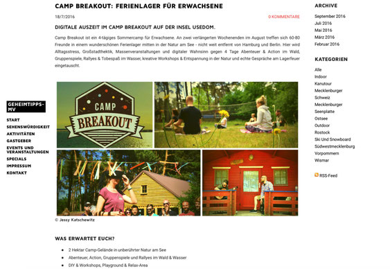 Ferienlager für Erwachsene, Digital Detox, Digitale Auszeit, Camp Breakout, Sommercamp Erwachsene