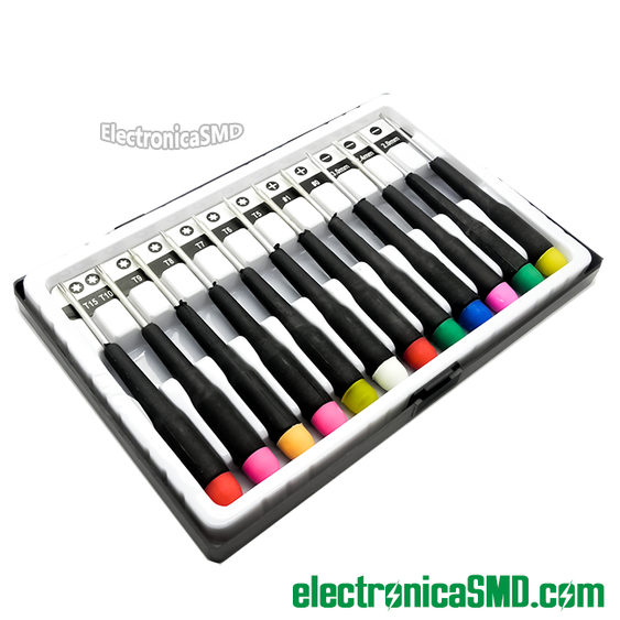 desarmador precision set juego 12 piezas, desarmador precision castigadera philips phillips torx, desarmador precision relojero computadora telefonos, guatemala, electronica, electronico