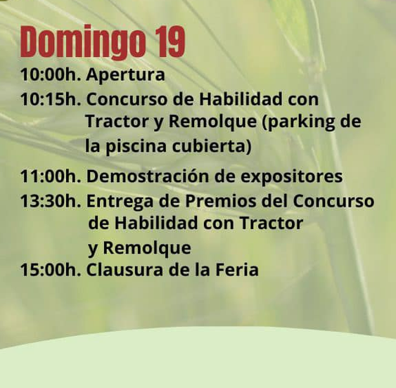 Programa de la Feria Agricola de Jumilla