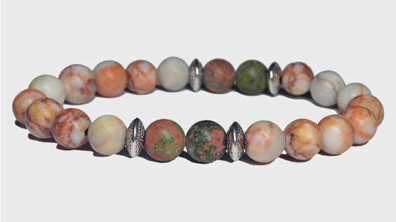 Bracelet en Unakite et Netstone