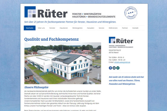 Website Rüter GmbH Reken