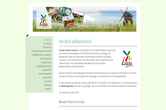 Website der Gemeinde Lette
