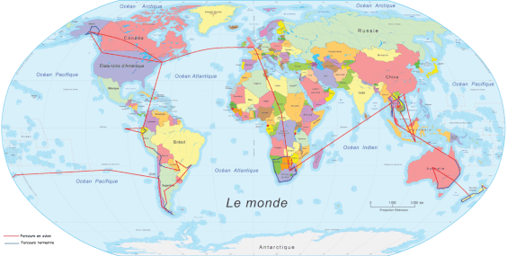 carte du monde vue du ciel Vue du ciel ou sur une carte au trésor   tour du monde en 