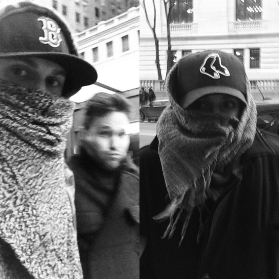 @kenny.NYC is cold! w/Nick♪
