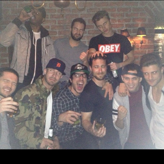 20130210 chrisrobinson  Last night was mad real. #repost @mishagabriel @mossman21 @kennywormald @devinjamieson @mriccio7 @nickdrago_ #nickbass/Grammy2013 #tylerwall  