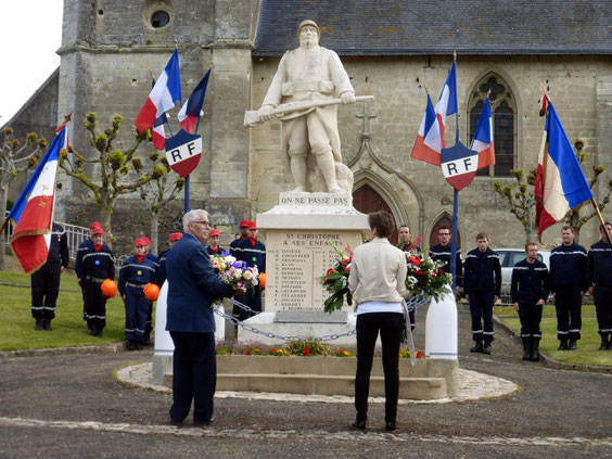 Dépot des gerbes.