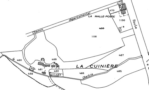 Sur le cadastre récent, la "Malle Poste" est bien mentionnée.