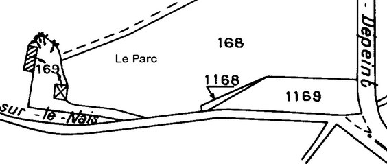 Sur le cadastre actuel.