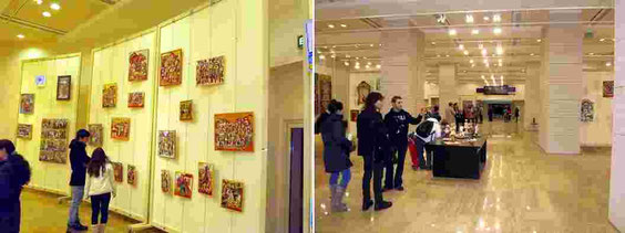 Vues des expositions (peintures et sculptures)