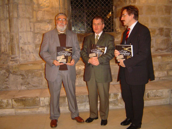 Les auteurs en compagnie de Laurent Bastard lors de la présentation du livre au Musée du Compagnonnage de Tours