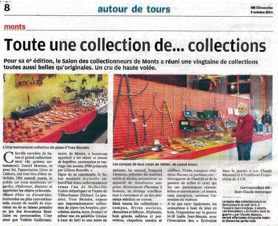 Article Nouvelle République 5-10-2014