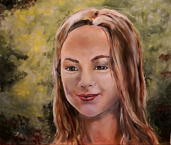 Mädchen, 50x70 , Ölfarbe, 2020