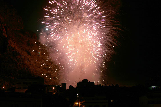 Feuerwerk  Fiesta Carmen 2011 Valle Gran Rey  La Gomera