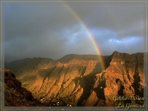 La Gomera Valle Gran Rey Regenbogen © Henner Riemenschneider Gekko-Vision La Gomera