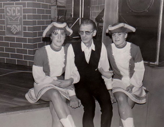 1987 Evelyn (Lohse) Völker, Günther Kruspe, Susanne Wien - man beachte das Parteiabzeichen links