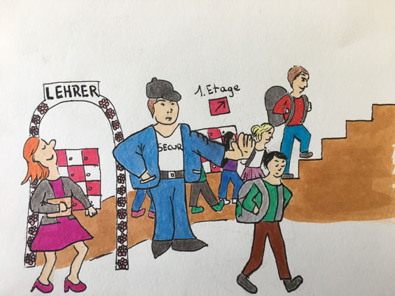 Für Lehrer erlaubt, für Schüler verboten. Ist das gerecht? Karrikatur: Aline Hans