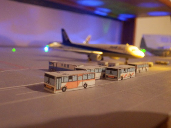 bus airport diorama