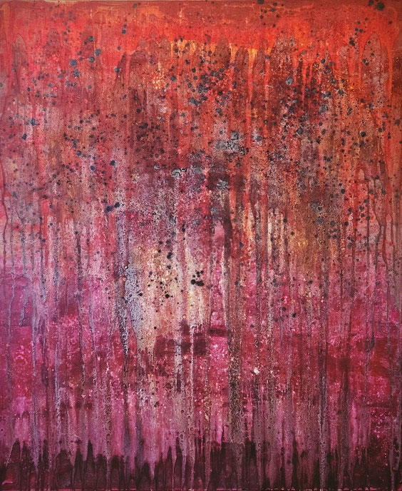 DIE ERDE IST MUTIG. | 120 x 100 cm | Gouache & Ei-Tempara (mit Mineral- und Erdpigmenten) auf Leinwand