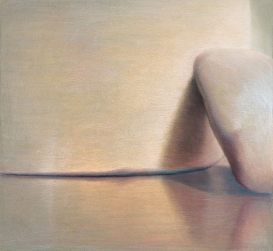 Steine, 2024, Pastell auf Leinwand, 63x58cm