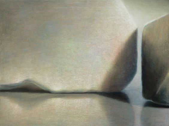 Steine, 2024, Pastell auf Leinwand, 80x60cm 