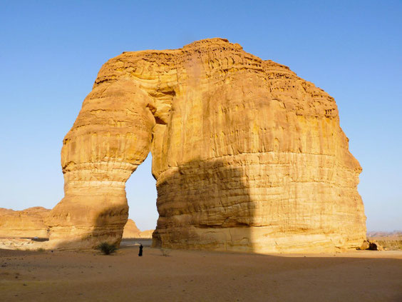Der berühmte Elefantenfelsen bei Al Ula.