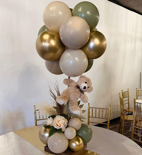 centros de mesa con globos para fiesta