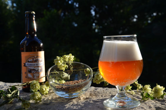 Bière blonde artisanale La mousse du Guiers, Saint Genix sur Guiers, Savoie