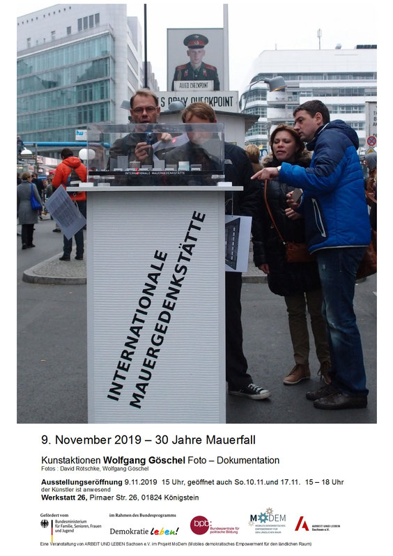 Flyer 9.November 2019, 30 Jahre Mauerfall