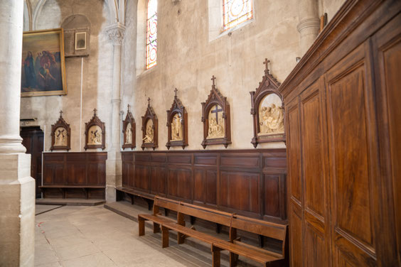 Bild: Pfarr-Kirche, St.-Nazaire et St.-Celse in Mazan, Vaucluse in der Provence 