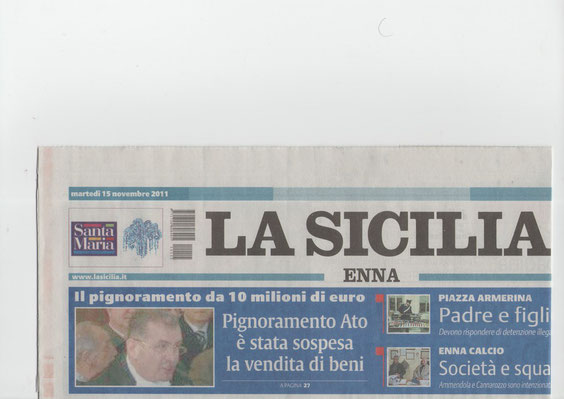 LA SICILIA - martedì 15 novembre 2011