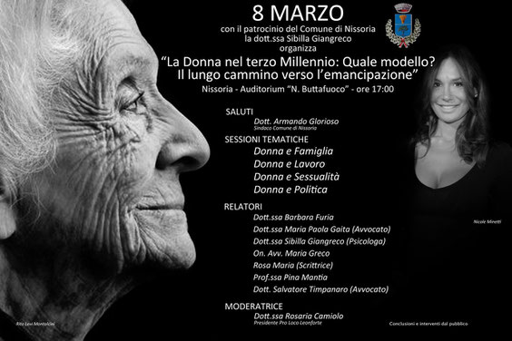 8 Marzo 2013 - La donna nel terzo millennio. Quale modello ? Il lungo cammino verso l'emancipazione.