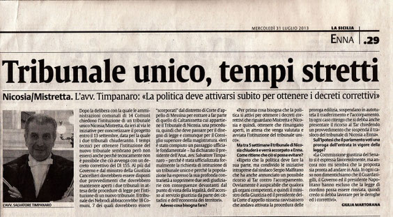 La Sicilia - Mercoledì 31 luglio 2013